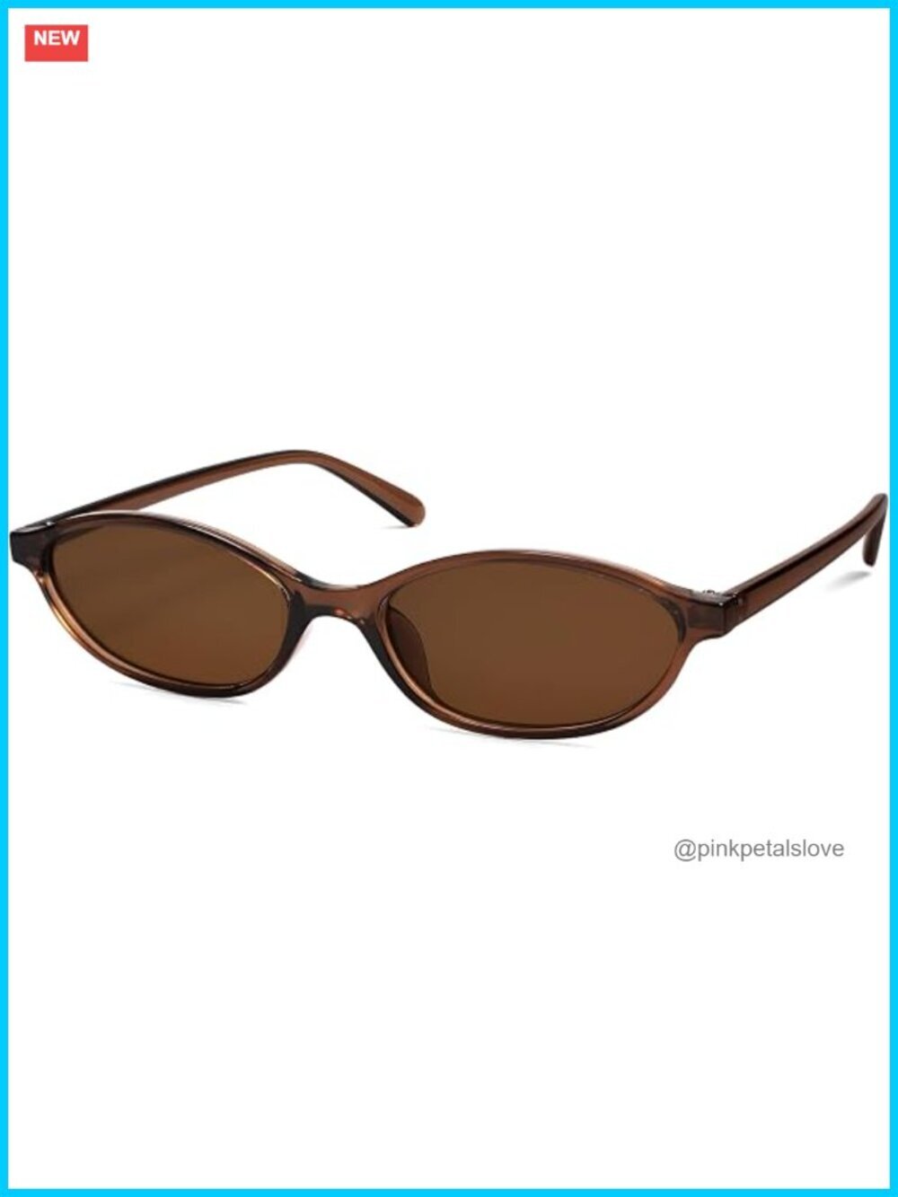Retro Oval Cat Eye Sunglasses Y2k Narrow Sunnies UV Protection HD TAC Lenses